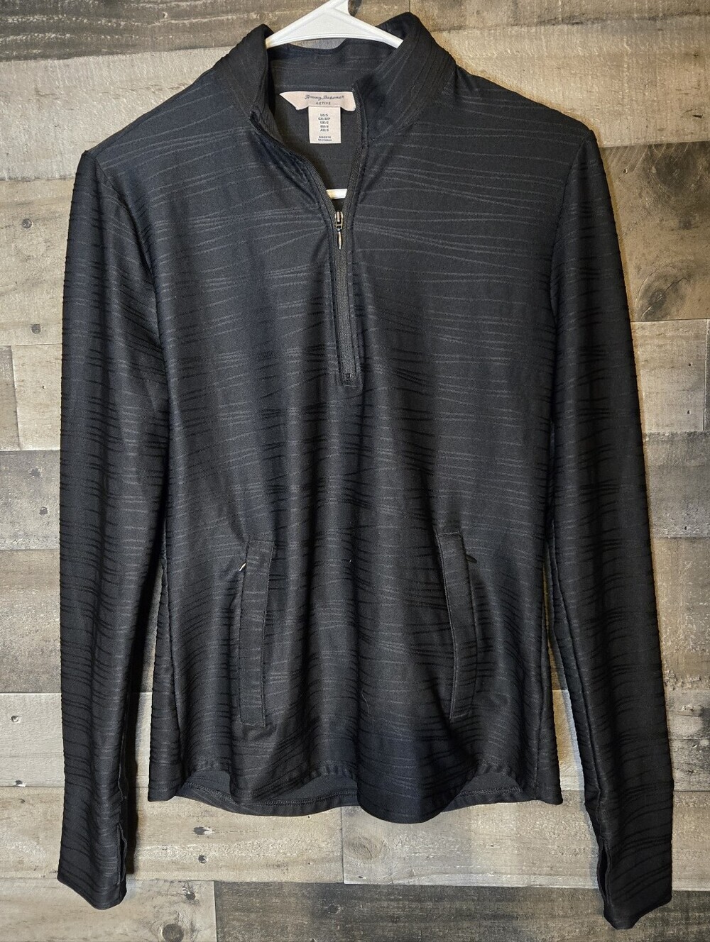 tommy bahama active womens black quarter zip